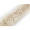 Našívacia odevná / dekoračná kožušina plochá šírka 9 cm béžová najsv. 1m