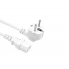 Flexo PVC počítačový kábel N5/863107-3-2/2, 3x1, uhlový konektor, biely - 2 m (AK 86 3107-3-13/2 (C13))