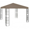 vidaXL Altánok 3x3 m, sivohnedý - Šedohnedá - 215385-198672