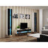 Cama Meble Obývačka VIGO NEW 12, biely mat/čierny lesk