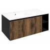 Sapho LOREA skrinka s umývadlom 101x46x51,5cm (80+20cm), ľavá, dub collingwood/čierna matná LE080-1935-L-03