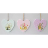 Srdiečkový drevený zajačik na zavesenie, rôzne druhy, 10 cm