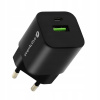 Nabíjačka do steny GAN USB + USB-C everActive SC-390QB 30W v kocke