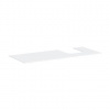 Hansgrohe Xevolos E - Doska pod umývadlo, 137x55 cm, výrez vpravo, matná biela 54206700