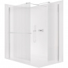 CERANO - Sprchová zástena Walk-in Onyx TL/P - 8 mm - hranatá vzpera + polička/držiak na uteráky - chróm, ryhované sklo - 130x100x200 cm