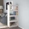 zahrada-XL Knižnica/deliaca stena biela 60x35x135 cm borovicové drevo 810870