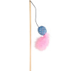 Flamingo Cat Winny Dangler - udica pre mačku s loptičkou s pierkom, s mačacou štipkou