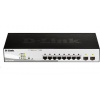 D-Link DGS-1210-08P 10-portový gigabitový inteligentný PoE switch, 8x GbE PoE+, 2x SFP, PoE 65W, bez ventilátora DGS-1210-08P/E