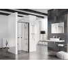 RAVAK Pivot PDOP1 Sprchové dvere do niky/roh.kút 80x190 profilBLACK,skloČíre + vešiak 03G40300Z1