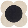 Moderní kusový koberec Orla Kiely Flower Spot ecru/black 158409 - kruh 200 - Brink & Campman