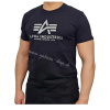 Alpha Industries Basic T Carbon tričko pánske black silver čierne strieborné
