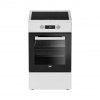 Indukčná varná doska Beko FSM59305WDT Biela 50 cm 8 funkcií Para Teplovzdušná