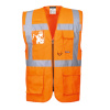 Portwest S476 Berlin Reflexná manažérska vesta oranžová 2XL