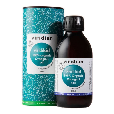 Viridikid Omega 3 Oil 200ml Organic (Bio Omega 3 olej pro děti) VIRIDIAN