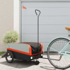 vidaXL Vozík za bicykel, čierno oranžový 45 kg, železo 94068