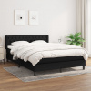 Box spring postel s matrací černá 140x200 cm textil Černý 3129955
