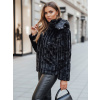 Dámska prešívaná bunda s kapucňou Dstreet TY5277z Farba: Čierna, Veľkosť: XL