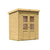 KARIBU HOLZTECHNIK drevený domček KARIBU MERSEBURG 2 (68150) natur LG1728