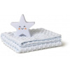 INTERBABY | SET Deka extra mäkká guličky + lampička HVĚZDA - MODRÁ