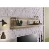 Bighome - Nástenná polica mango 180x25x38 bielený lakovaný IRON