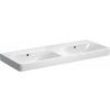 Geberit Smyle Square umývadlo 120x48 cm obdĺžnik klasické umývadlo-umývadlo na nábytok-vstavané umývadlo-dvojité biela 500.224.01.1