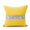 Obliečka na vankúš so zirkónmi 40x40 cm žltá Žltá
