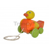 Drevená kačička na ťahanie Pull along Animal Duck Eichhorn so zvukom a pohyblivými časťami od 12 mes