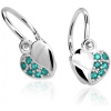 Dětské náušnice Cutie C2160-MINT GREEN