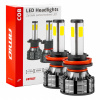 COB 4stranné AMiO LED autožiarovky H8/H9/H11