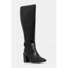 Kožené čižmy Barbour Saskia dámske, čierna farba, na podpätku, LFO0734BK31 EUR 38