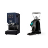 Gaggia New Classic E24 BC, blue + Rocket Espresso SPLUGA, black