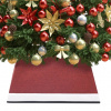 vidaXL Spodný kryt na vianočný stromček červeno-biely 48x48x25 cm - Červená - 71162-25926