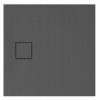 Cersanit Tako Slim, štvorcová sprchová vanička 80x80x4 cm + šedý sifón, šedá matná, S932-161