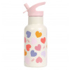 A Little Lovely Company – antikorová fľaša na pitie, 350 ml – srdce