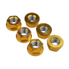 Bike je Rear Sprocket Nut Kit 12mm Gold (6ks) SPN12GD