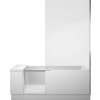Duravit Shower + Bath - Vaňa so sprchovým kútom do pravého rohu 1700x750 mm, s panelom a nohami, biela/číre sklo 700404000000000
