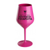 KEĎ MÁŠ VÍNO, NEPOTREBUJEŠ TERAPEUTA - ružový nerozbitný pohár na víno 470 ml