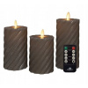 Sada 3 LED sviečok z pravého vosku