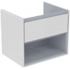 Ideal Standard Connect Air - Skrinka pod umývadlo, 60x44x52 cm, lesklá biela/svetlosivá mat E0826KN