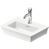 Duravit White Tulip - Umývadielko do nábytku 450x330 mm, bez prepadu, biela 0737450041