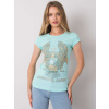 Svetlo modré dámske tričko s kamienkami EM-TS-ES-21-533.16-blue S