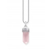Thomas Sabo PE955-640-9 Silver pendant w. rose-coloured ružové quartz crystal
