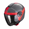 Moto přilba SCORPION EXO-CITY II SHORT šedo/červená S