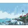 ZUTY Maľovanie podľa čísel MAJÁK PRI MORI Rámovanie bez rámu a bez vypnutia plátna Rozmer 80x100 cm