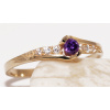 Krúžok gold 585 ametyst,cubic Zirconia, DARČEK (Krúžok gold 585 ametyst,cubic Zirconia, DARČEK)