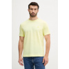 Bavlnené tričko United Colors of Benetton pánske, žltá farba, jednofarebné, 3M4WU1088 XL