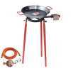 Set horák M20 Paella 20 cm jeden okruh s pripojením, stojan a panva leštená oceľ 30 cm (Ideálny varič na varenie nielen pod šírym nebom)