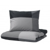 Posteľné obliečky - Ikea 903.755.46 posteľná súprava 150 x 200 cm odtiene sivej a striebornej (Ikea Brunkrissla sada posteľnej bielizne 150x200cm čierna)