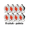 Blow 98-097# Przedłużacz sieciowy pr-61 4-gniazda z uziemieniem 50m bęben metalowy 3x2,5mm 8-pak