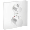 Hansgrohe Ecostat Square - Termostatická batéria pod omietku na 2 spotrebiče, matná biela 15714700